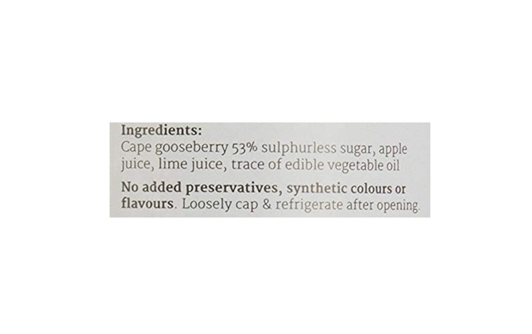 Bhuira Cape Gooseberry Preserve    Glass Jar  470 grams